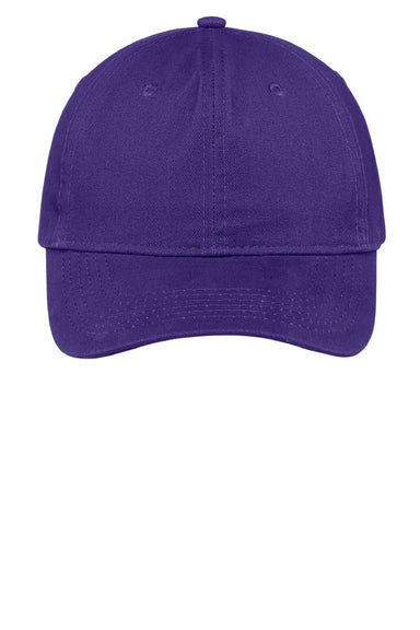 Port & Company CP77 Brushed Twill Low Profile Hat Purple Front