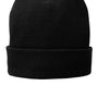 Port & Company Mens Fleece Lined Knit Beanie - Black