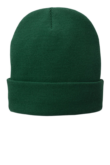 Port & Company CP90L Fleece Lined Knit Beanie Athletic Green Front
