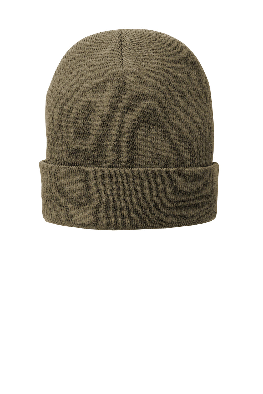 Port & Company CP90L Fleece Lined Knit Beanie Coyote Brown  Front