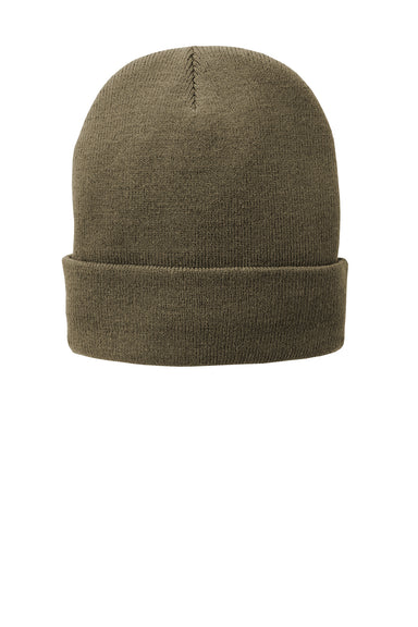 Port & Company CP90L Fleece Lined Knit Beanie Coyote Brown  Front