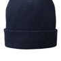 Port & Company Mens Fleece Lined Knit Beanie - Navy Blue
