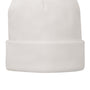 Port & Company Mens Fleece Lined Knit Beanie - White