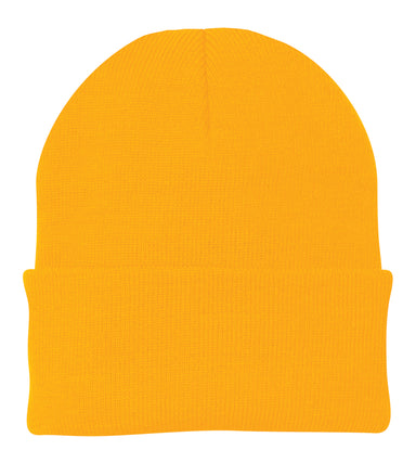 Port & Company CP90 Knit Beanie Athletic Gold Front