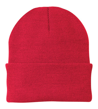 Port & Company CP90 Knit Beanie Athletic Red Front