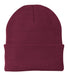Port & Company CP90 Knit Beanie Maroon Front
