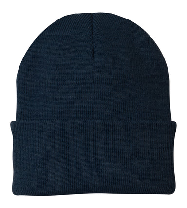 Port & Company CP90 Knit Beanie Navy Blue Front