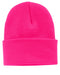 Port & Company CP90 Knit Beanie Neon Pink Glo Front