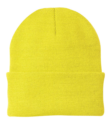 Port & Company CP90 Knit Beanie Neon Yellow Front