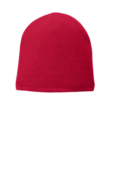 Port & Company CP91L Fleece Lined Beanie Athletic Red Front
