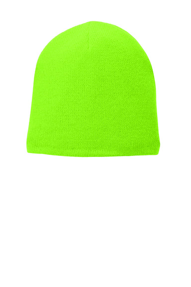Port & Company CP91L Fleece Lined Beanie Neon Green Front