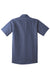 Red Kap CS20/CS20LONG Mens Industrial Moisture Wicking Short Sleeve Button Down Shirt w/ Double Pockets Grey/Blue Flat Back