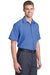 Red Kap CS20/CS20LONG Mens Industrial Moisture Wicking Short Sleeve Button Down Shirt w/ Double Pockets Petrol Blue/Navy Blue 3Q