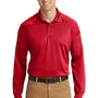 CornerStone Mens Select Tactical Moisture Wicking Long Sleeve Polo Shirt - Red