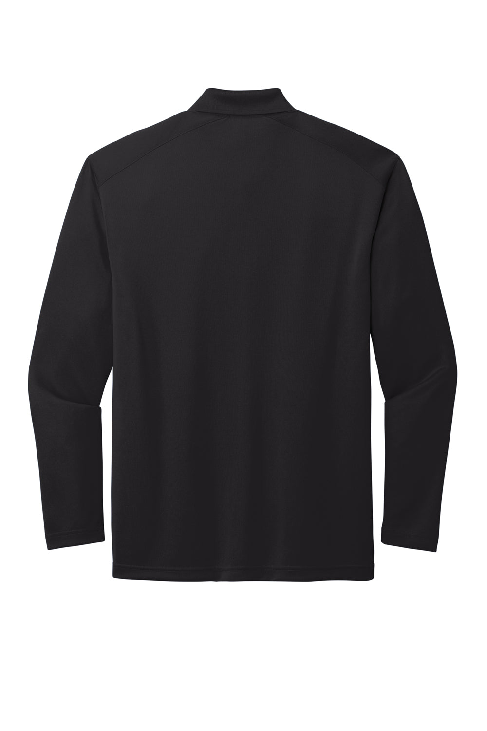 CornerStone CS418LS Select Long Sleeve Polo Shirt Black Flat Back