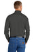 CornerStone CS418LS Select Long Sleeve Polo Shirt Charcoal Grey Back