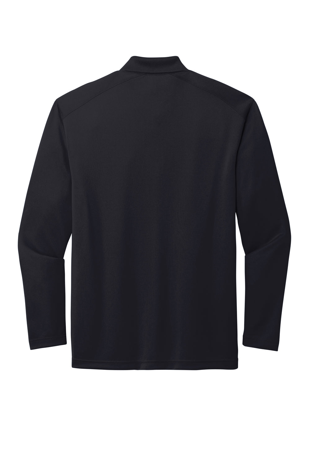 CornerStone CS418LS Select Long Sleeve Polo Shirt Dark Navy Blue Flat Back