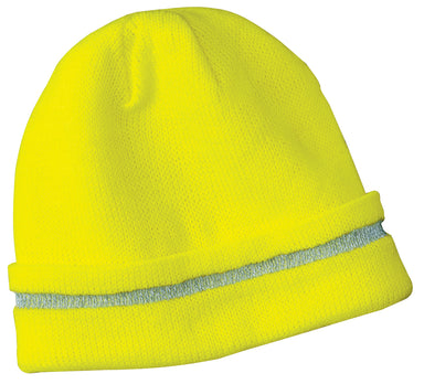 CornerStone CS800 Enhanced Visibility Beanie Safety Yellow Front