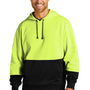 CornerStone Mens Enhanced Visibility Moisture Wicking Fleece Hooded Sweatshirt Hoodie - Safety Yellow