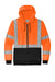 CornerStone CSF300 Enhanced Visibility Fleece Full Zip Hooded Sweatshirt Hoodie Safety Orange Flat Front