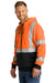 CornerStone CSF300 Enhanced Visibility Fleece Full Zip Hooded Sweatshirt Hoodie Safety Orange 3Q