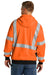 CornerStone CSF300 Enhanced Visibility Fleece Full Zip Hooded Sweatshirt Hoodie Safety Orange Back