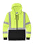 CornerStone CSF300 Enhanced Visibility Fleece Full Zip Hooded Sweatshirt Hoodie Safety Yellow Flat Front