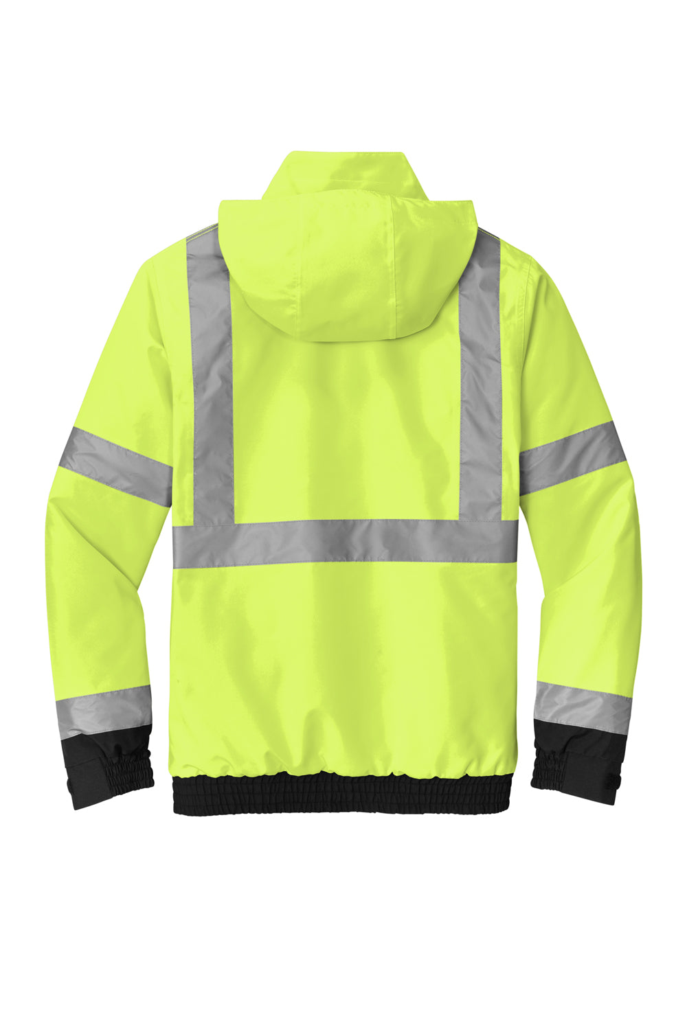 CornerStone CSJ500 Enhanced Visibility Insulated Full Zip Hooded Jacket Safety Yellow Flat Back