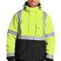 CornerStone Mens Enhanced Visibility Waterproof Full Zip Hooded Jacket - Safety Yellow