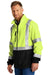CornerStone CSJ502 Enhanced Visibility Ripstop 3 in 1 Full Zip Hooded Jacket Safety Yellow 3Q
