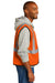 CornerStone CSV100 Mens ANSI 107 Class 2 Mesh Vest w/ Pocket Safety Orange Side