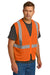 CornerStone CSV101 Mens ANSI 107 Class 2 Mesh Zipper Vest Safety Orange 3Q