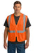 CornerStone CSV101 Mens ANSI 107 Class 2 Mesh Zipper Vest Safety Orange Front