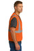 CornerStone CSV101 Mens ANSI 107 Class 2 Mesh Zipper Vest Safety Orange Side