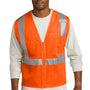 CornerStone Mens ANSI 107 Class 2 Mesh Zipper Vest - Safety Orange