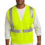 CornerStone Mens ANSI 107 Class 2 Mesh Zipper Vest - Safety Yellow