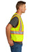 CornerStone CSV103 Mens ANSI 107 Class 2 Mesh Zipper Vest Safety Yellow Side
