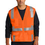 CornerStone Mens ANSI 107 Class 2 Mesh Zipper Vest w/ Pocket - Safety Orange