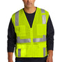 CornerStone Mens ANSI 107 Class 2 Mesh Zipper Vest w/ Pocket - Safety Yellow