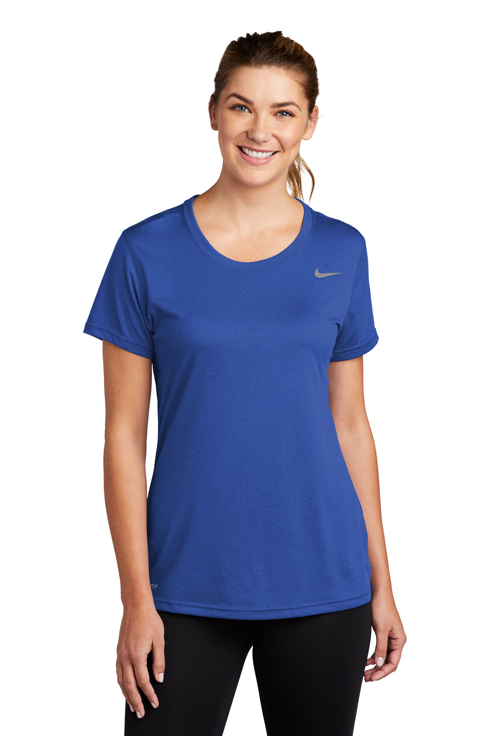 Nike Womens Legend Short Sleeve Crewneck T-Shirt Game Royal Blue Front