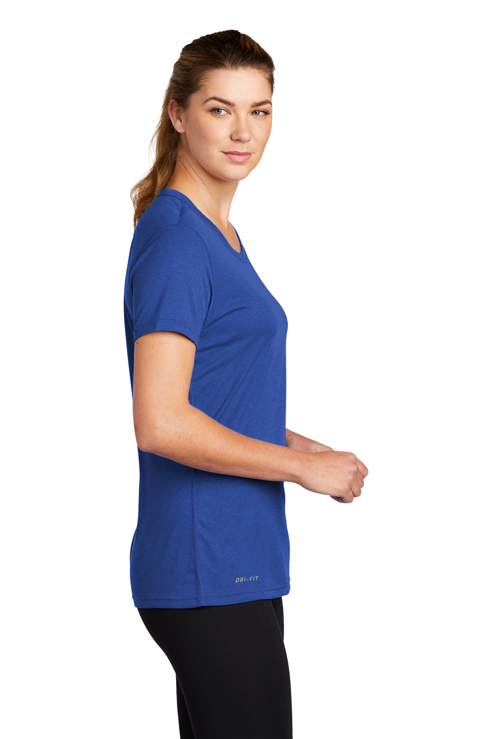 Nike Womens Legend Short Sleeve Crewneck T-Shirt Game Royal Blue Side