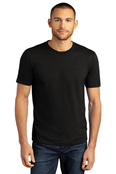 District Mens Perfect DTG Short Sleeve Crewneck T-Shirt Black Front