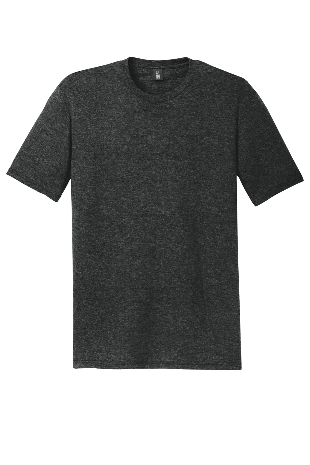 District Mens Perfect DTG Short Sleeve Crewneck T-Shirt Black Frost Flat Front