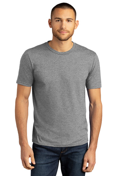 District Mens Perfect DTG Short Sleeve Crewneck T-Shirt Grey Frost Front