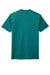 District DM130DTG Mens Perfect DTG Short Sleeve Crewneck T-Shirt Heather Teal Green Flat Back