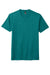 District DM130DTG Mens Perfect DTG Short Sleeve Crewneck T-Shirt Heather Teal Green Flat Front