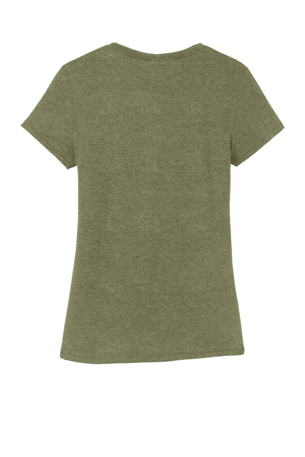 District DM130L Womens Perfect Tri Short Sleeve Crewneck T-Shirt Military Green Frost Flat Back
