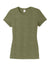 District DM130L Womens Perfect Tri Short Sleeve Crewneck T-Shirt Military Green Frost Flat Front