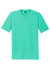 District DM130 Mens Perfect Tri Short Sleeve Crewneck T-Shirt Heather Aqua Blue Flat Front
