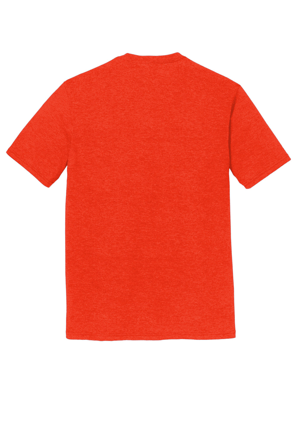 District DM130 Mens Perfect Tri Short Sleeve Crewneck T-Shirt Heather Deep Orange Flat Back